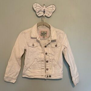 Massimo Dutti Kids Off-White Denim Jacket. Size 7-8 Years.